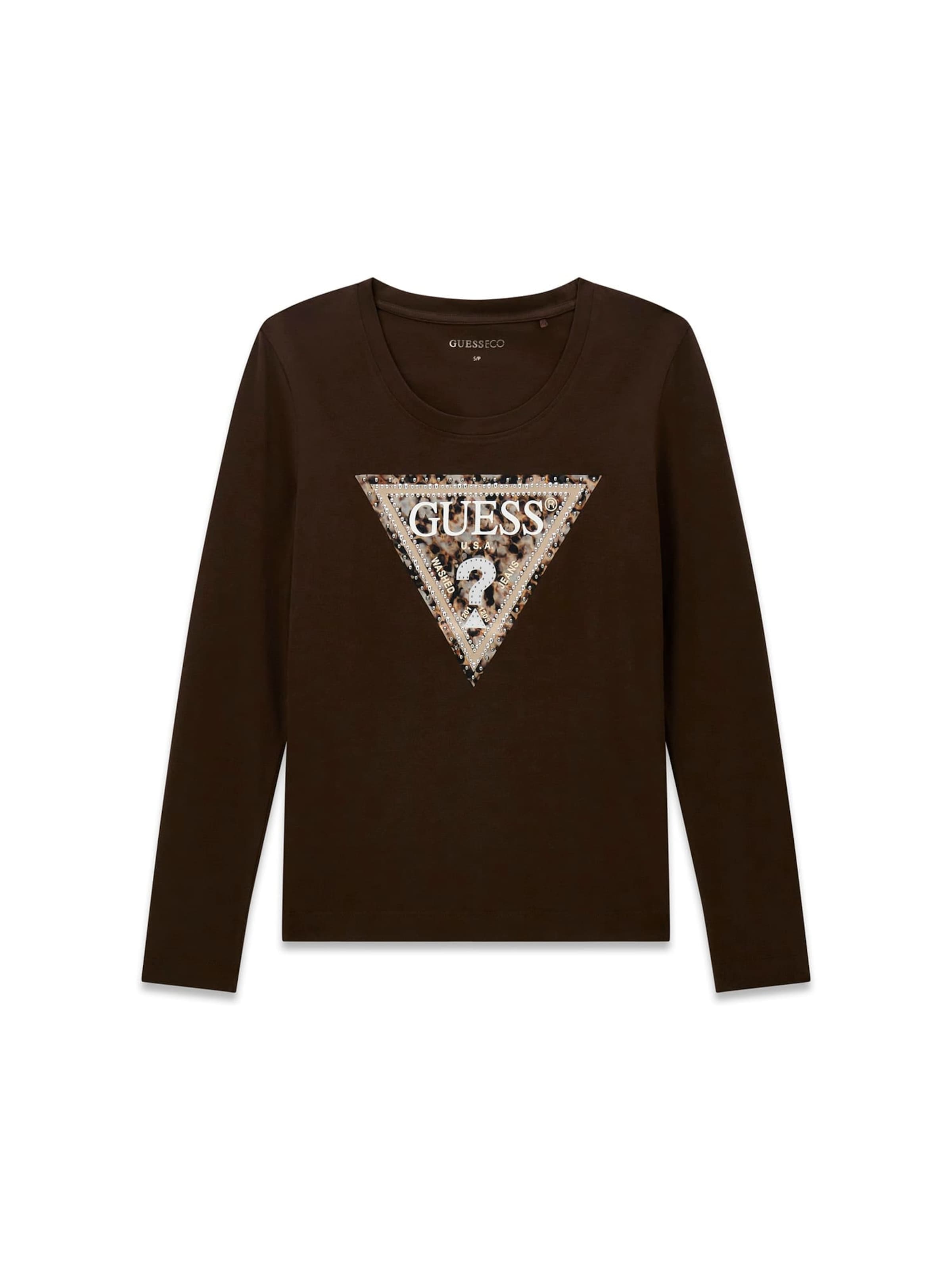 GUESS Shirt in Brown: front