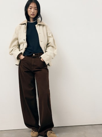 Wide Leg Jean 'CHARLOT' MANGO en marron