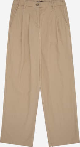 LMTD Loosefit Housut 'NLFLYNDT' värissä ruskea: etupuoli