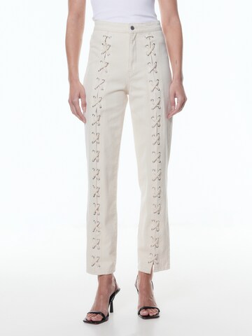 EDITED Regular Jeans 'Adaline' i beige: framsida