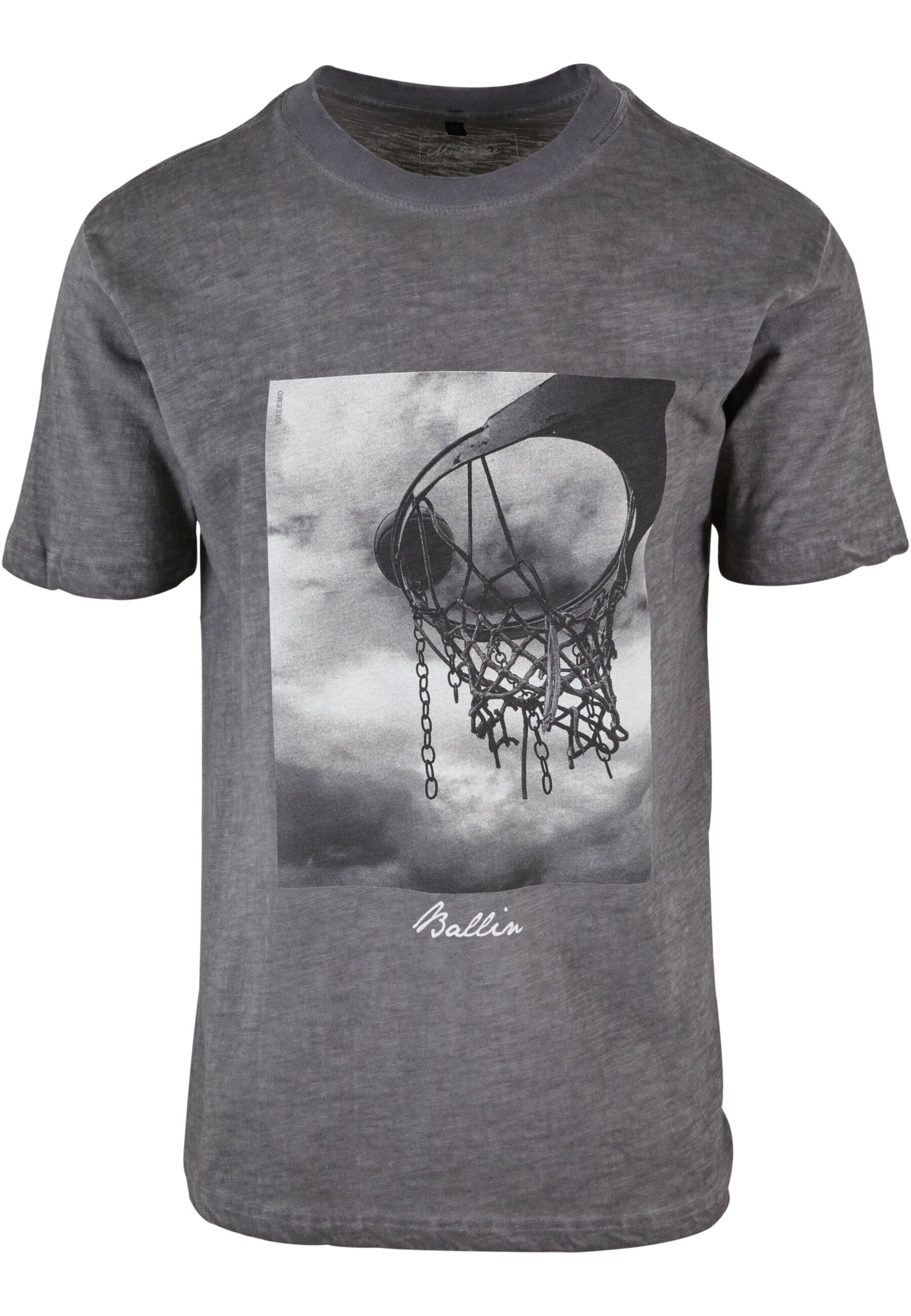 Maglietta 'Ballin 2.0' di Mister Tee in grigio: frontale