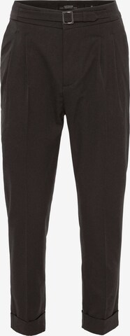 Coupe slim Pantalon à pince Antioch en marron : devant