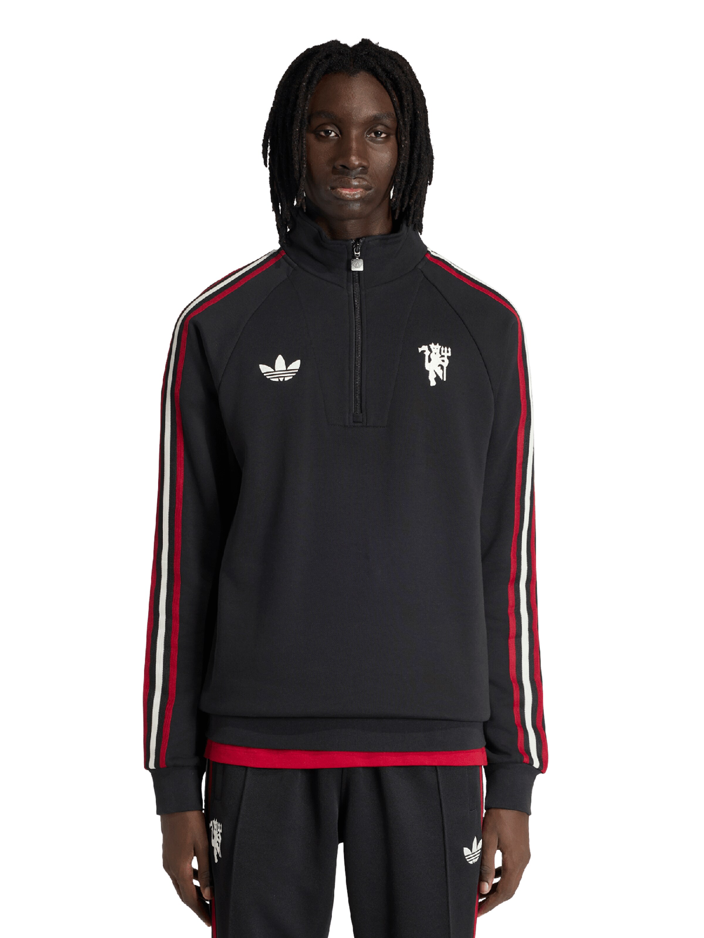 juoda ADIDAS PERFORMANCE Sportinio tipo megztinis 'MUFC': priekis