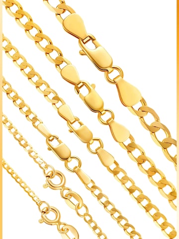 NTHIRTYTHREE Necklace 'Goldkette 14 Karat 585 Echtgold Gold Stil Panzerkette 40cm - 55cm Halskette - Bestpreis - Damen Herren mit Schmuckbox - Sale 31.08.2026' in Gold: front