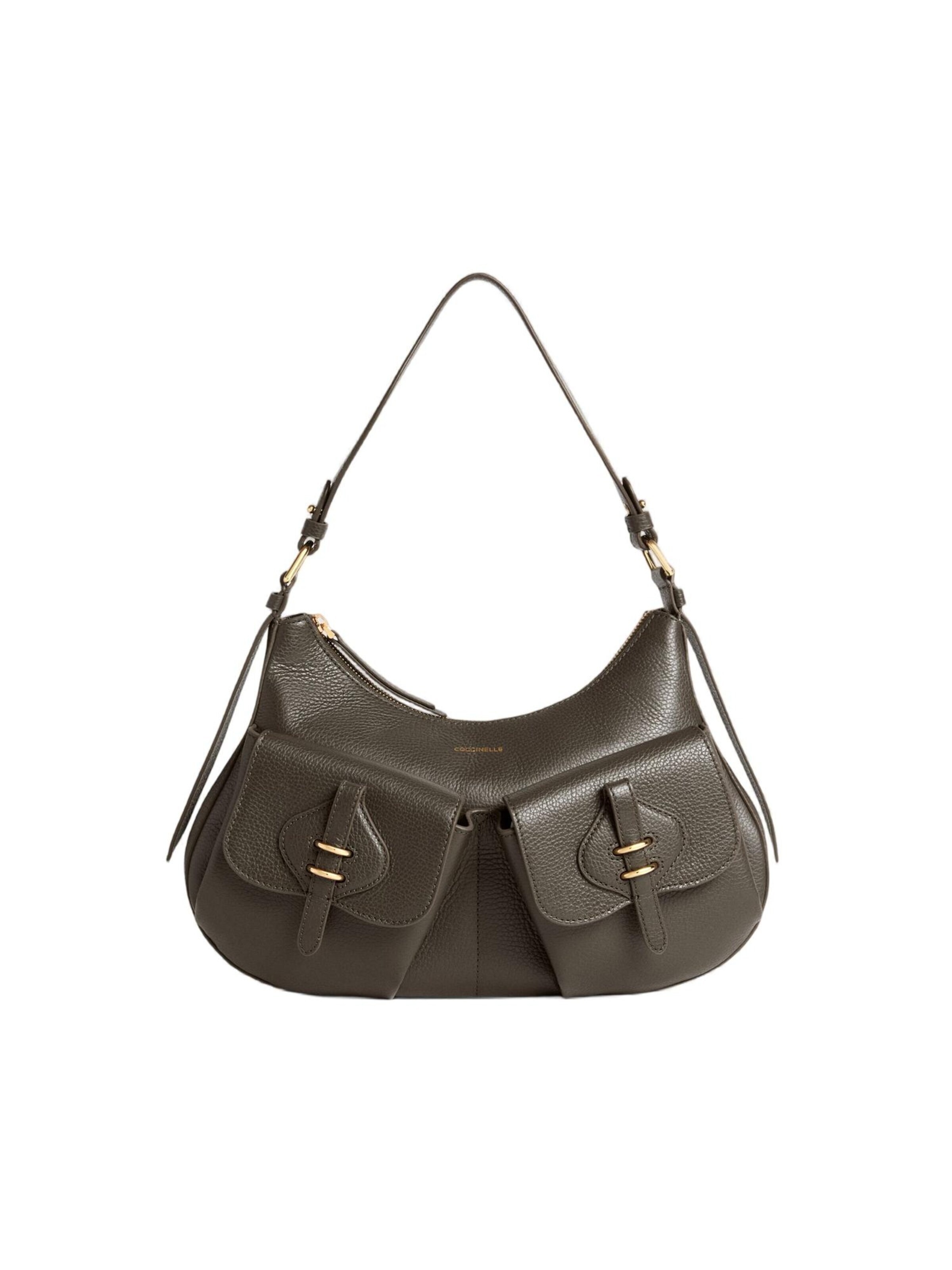 Coccinelle Schultertasche 'Mavery Pocket 2'‌‌‌‌‌‌ in One Size in dunkelbraun, Produktansicht