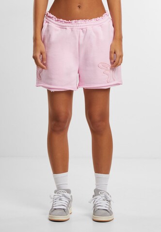 Felicious Loosefit Broek in Roze: voorkant