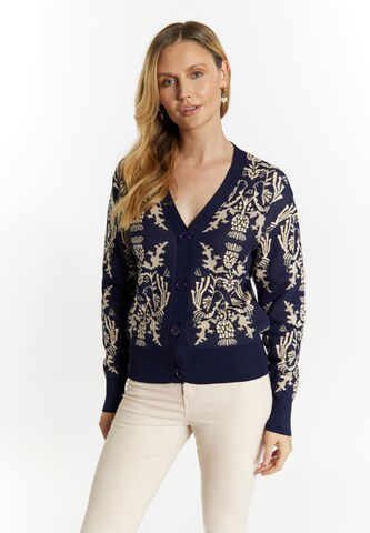 Usha Knit cardigan in Blue: front