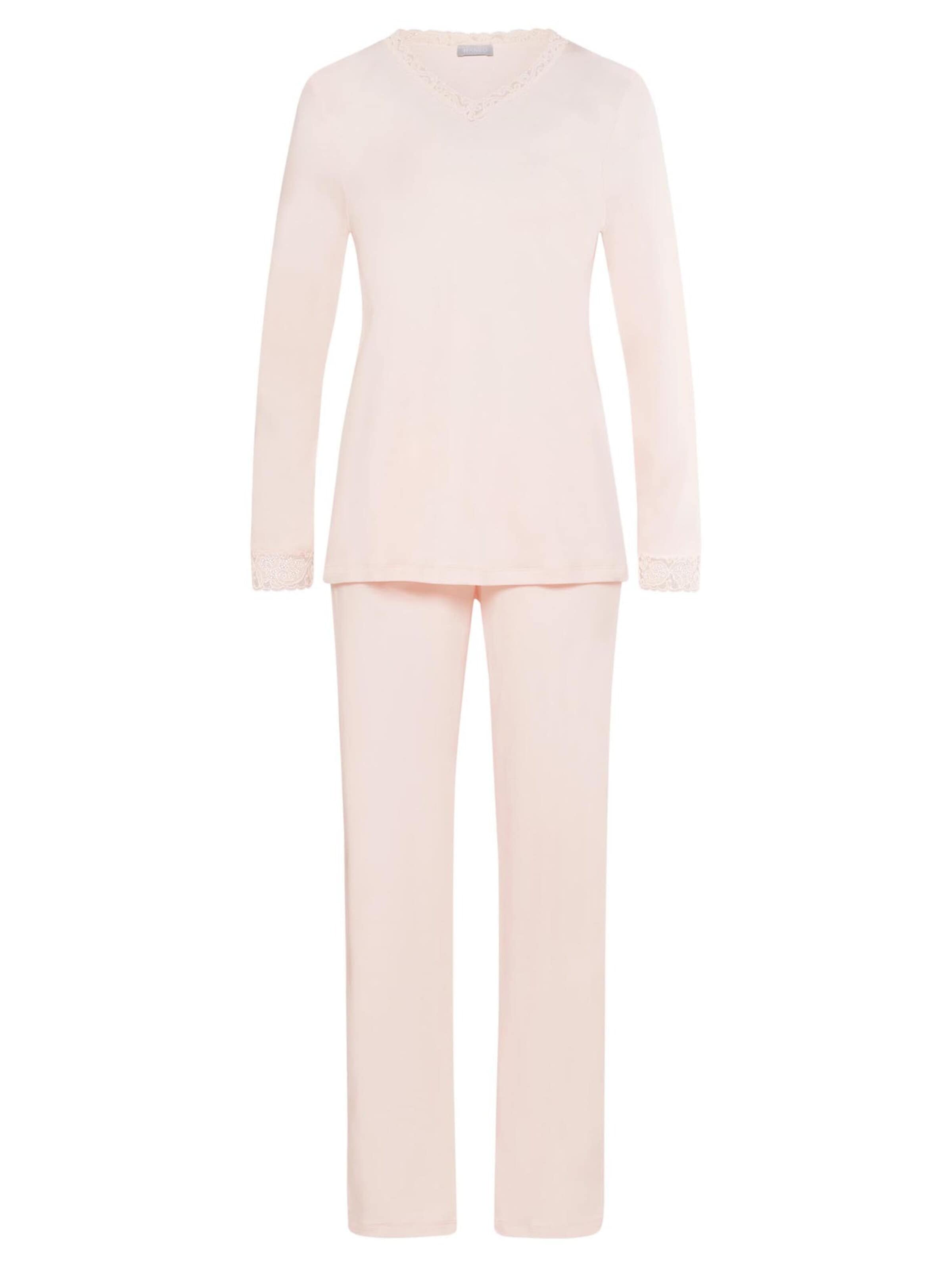 Hanro Pyjama 'Moments' in Roze: voorkant
