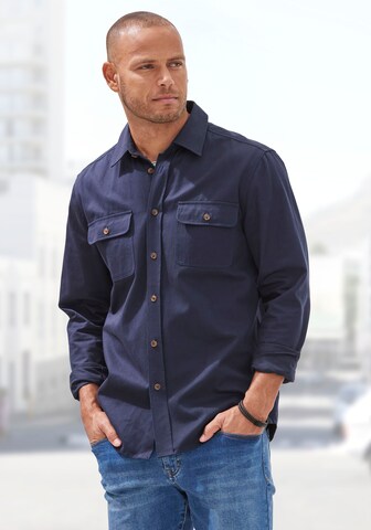 Chemise JOHN DEVIN en bleu : devant