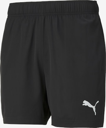 PUMA Regular Workout Pants in Black: front