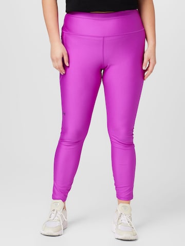 UNDER ARMOUR Skinny Sports trousers in Purple: front