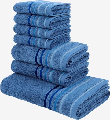 MY HOME Shower Towel in Blue: front