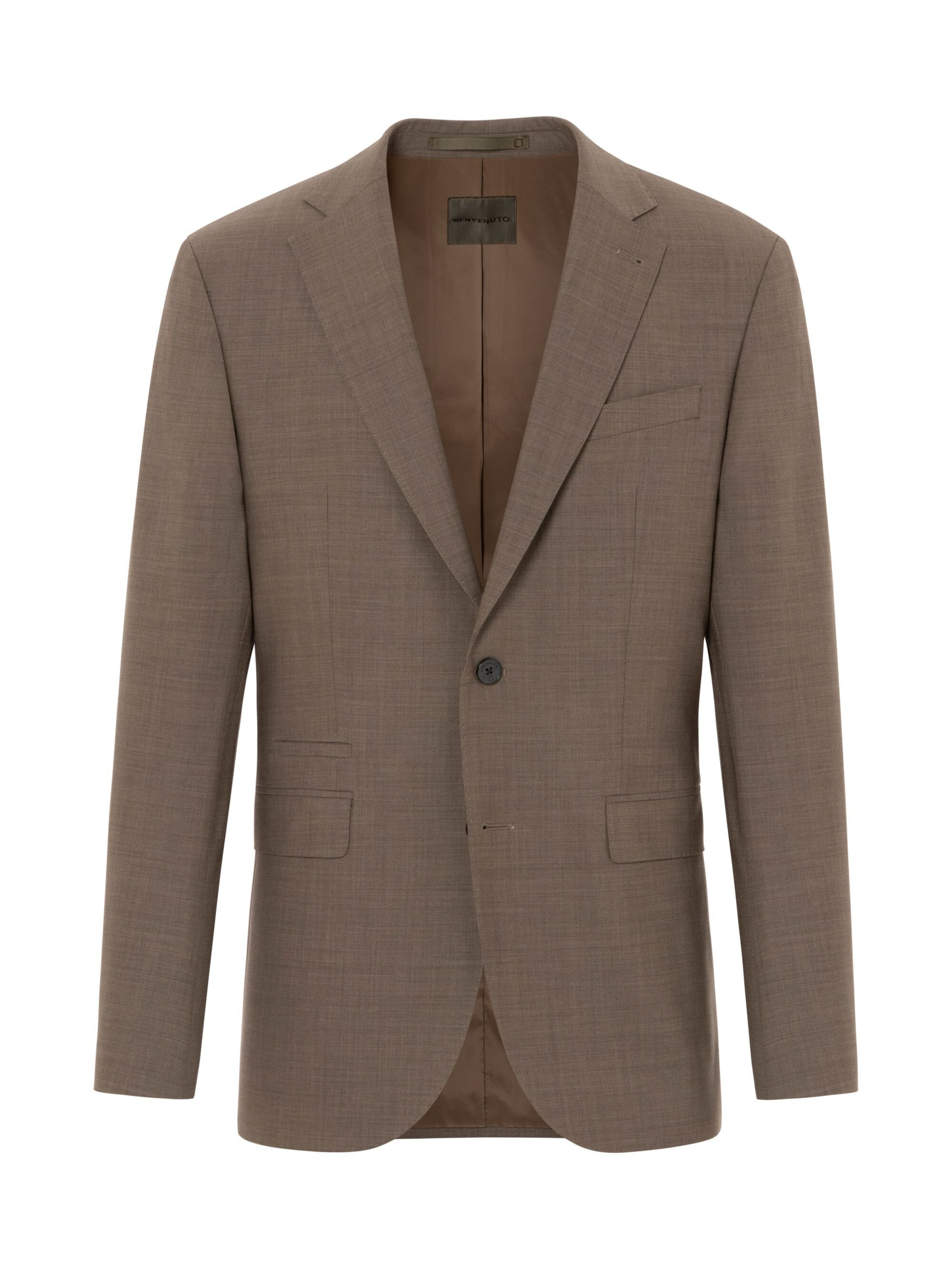 BENVENUTO Regular Fit Sakko 'MARIO' in Braun: Vorderseite