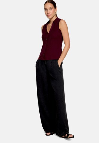 Gilet in maglia di zero in lilla