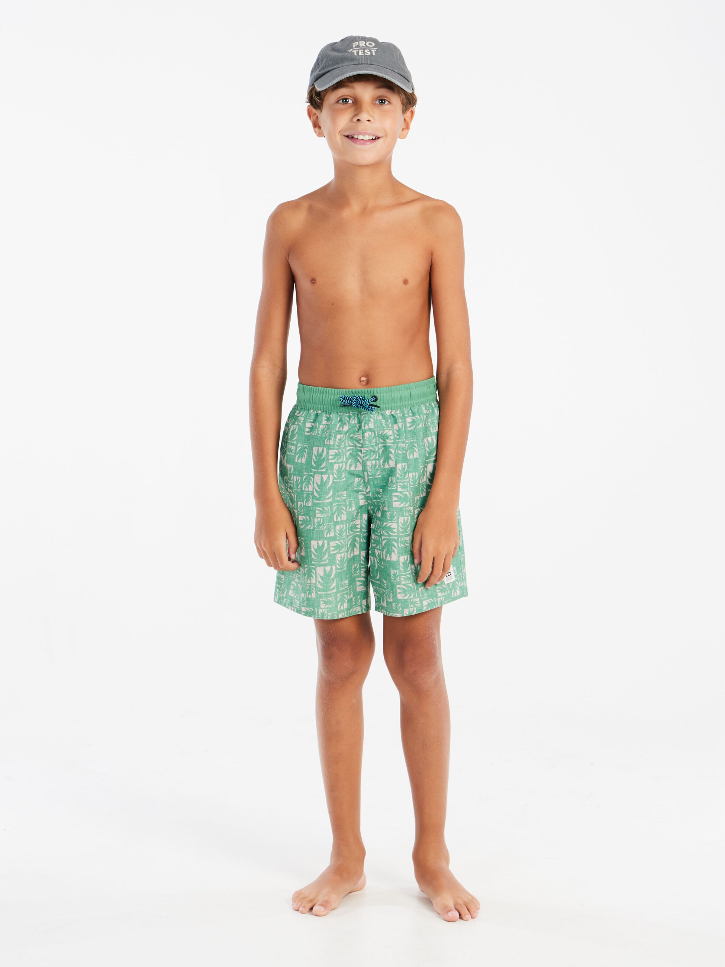 PROTEST Badeshorts 'PRTSurfin JR'‌‌ in Grün: Vorderseite