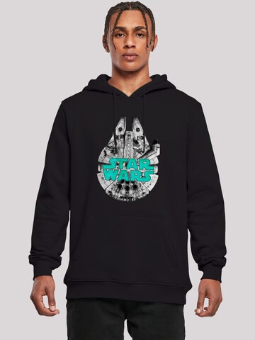 F4NT4STIC Sweatshirt 'Star Wars Millennium Falke' in Zwart: voorkant
