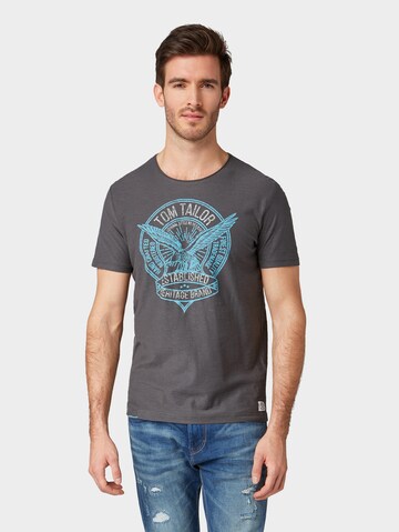 T-Shirt TOM TAILOR en gris : devant