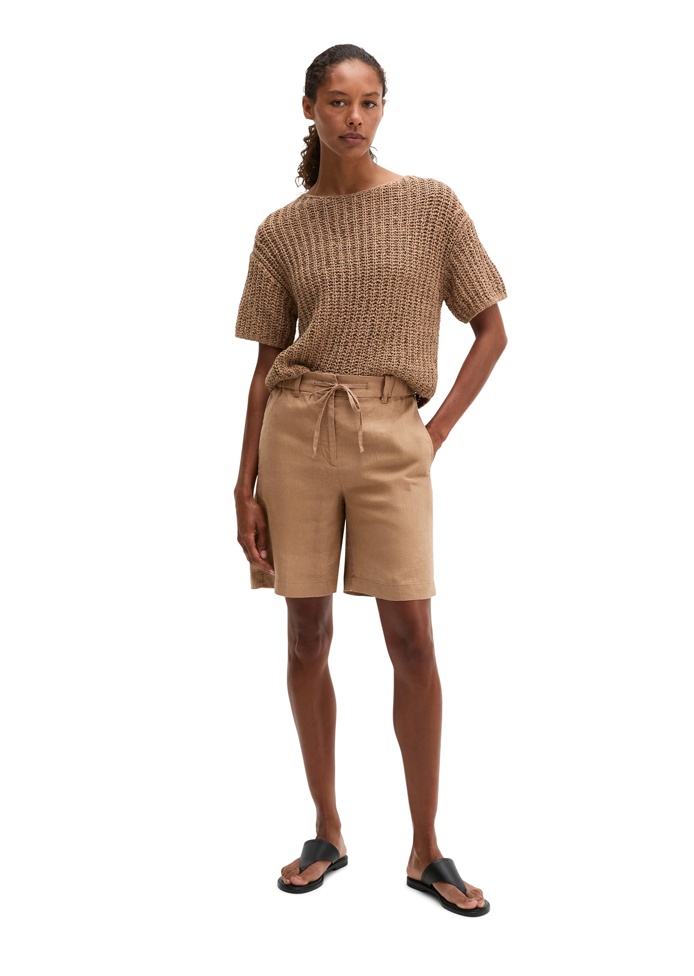 Marc O'Polo Loosefit Broek in Bruin