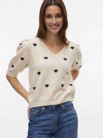 VERO MODA Trui 'VMDoffy' in Beige