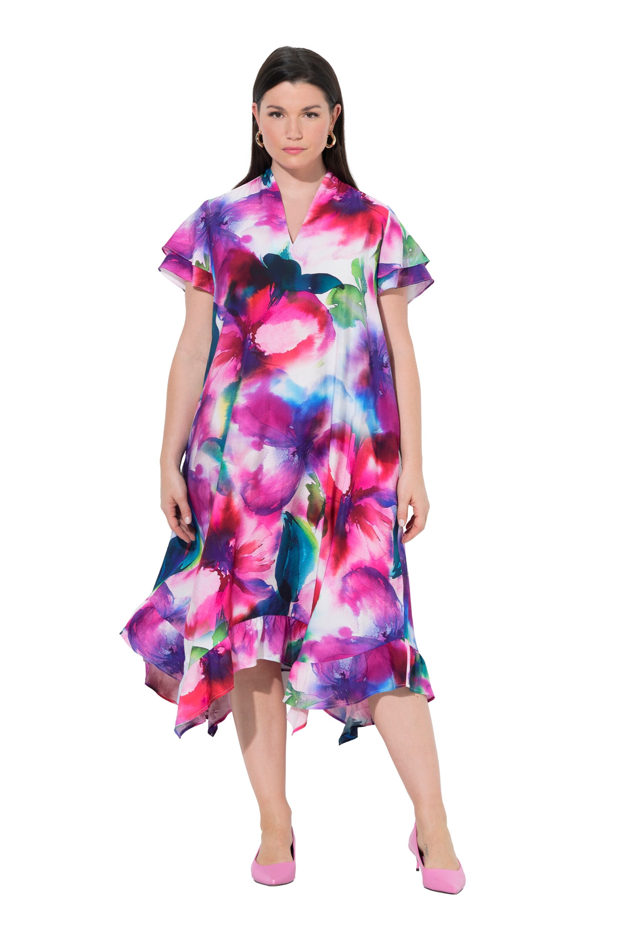 Ulla Popken Jurk in Gemengde kleuren: voorkant