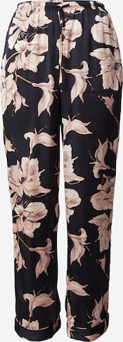 Pantaloni de pijama 'Flower' de la Hunkemöller pe negru: față