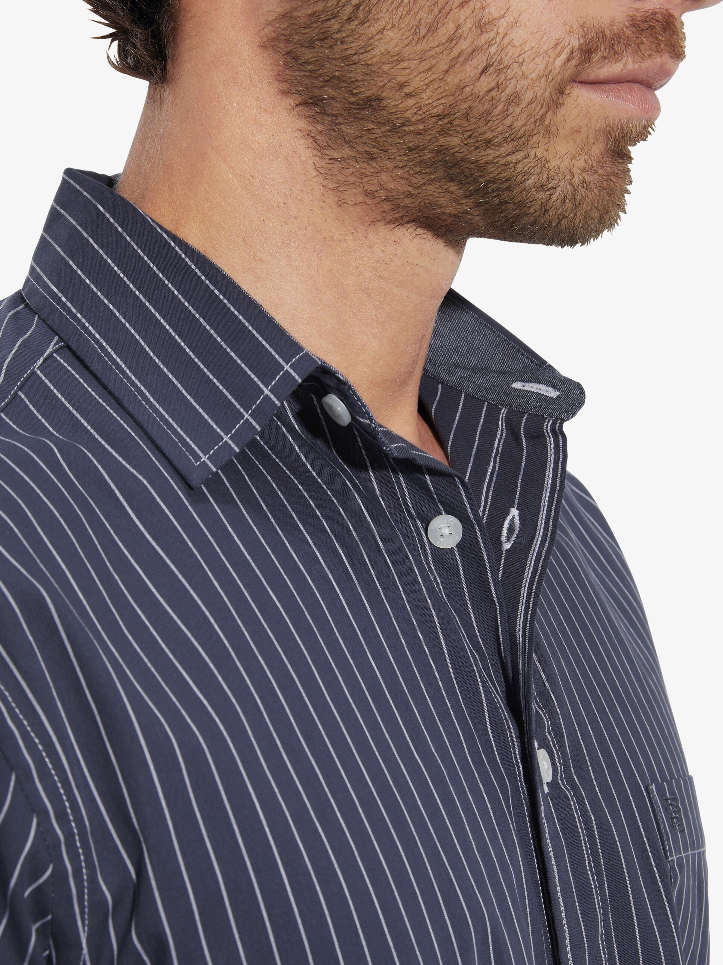 BABISTA Regular fit Button Up Shirt 'Napoleo' in Blue