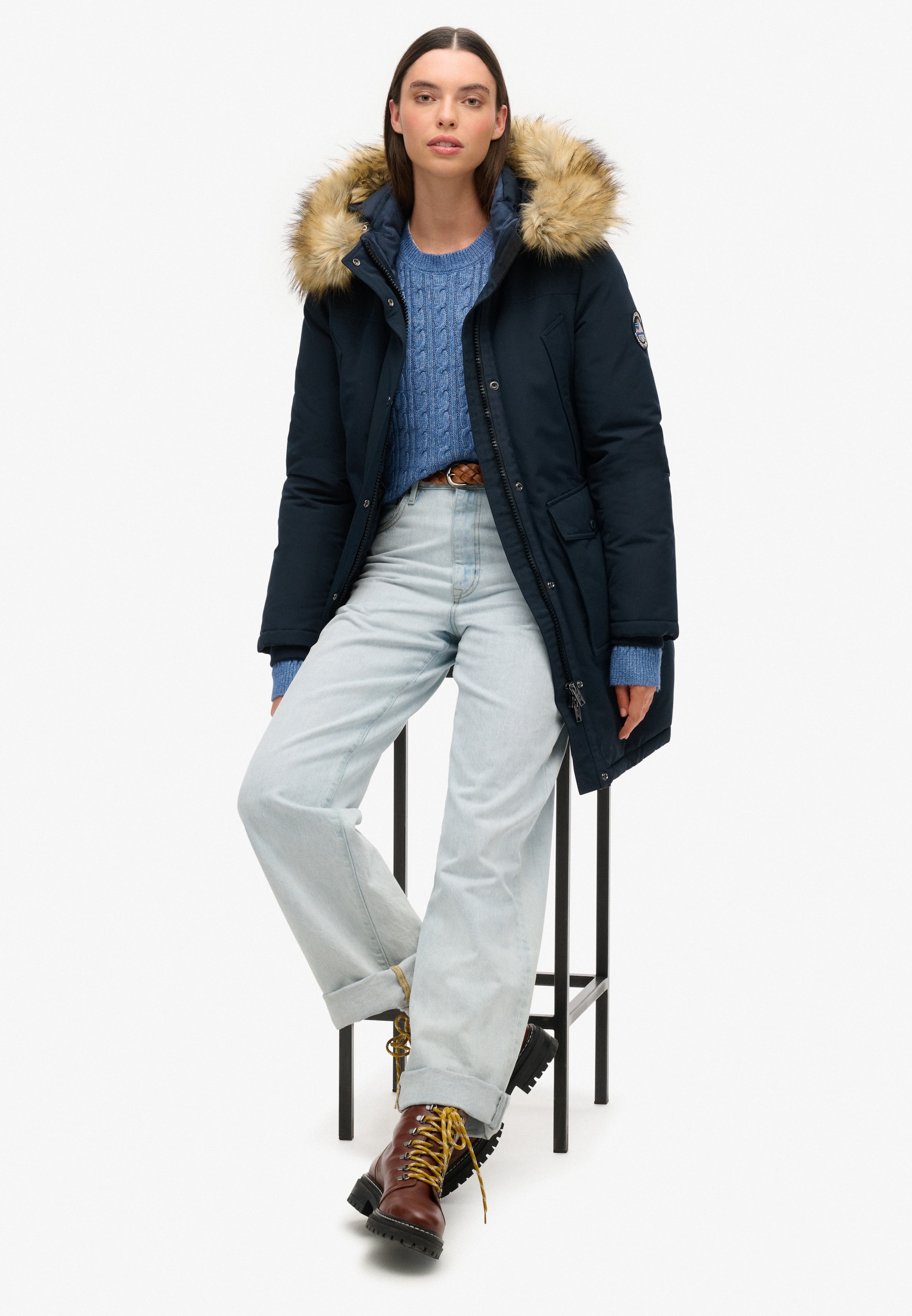 Superdry & Co Winterparka 'Everest' in Blauw