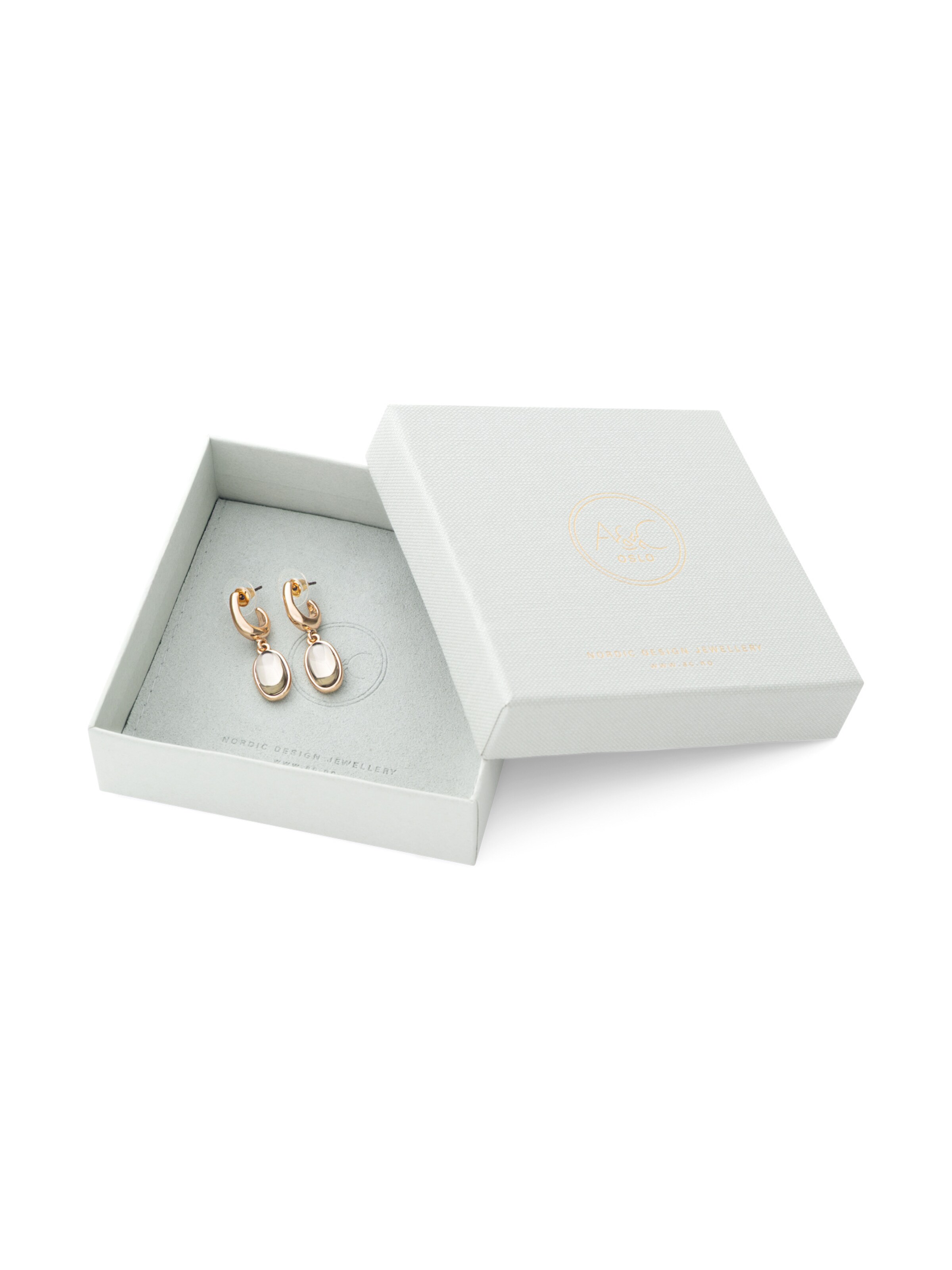 Boucles d'oreilles 'Liquid' A&C Oslo – Nordic Design Jewellery en or