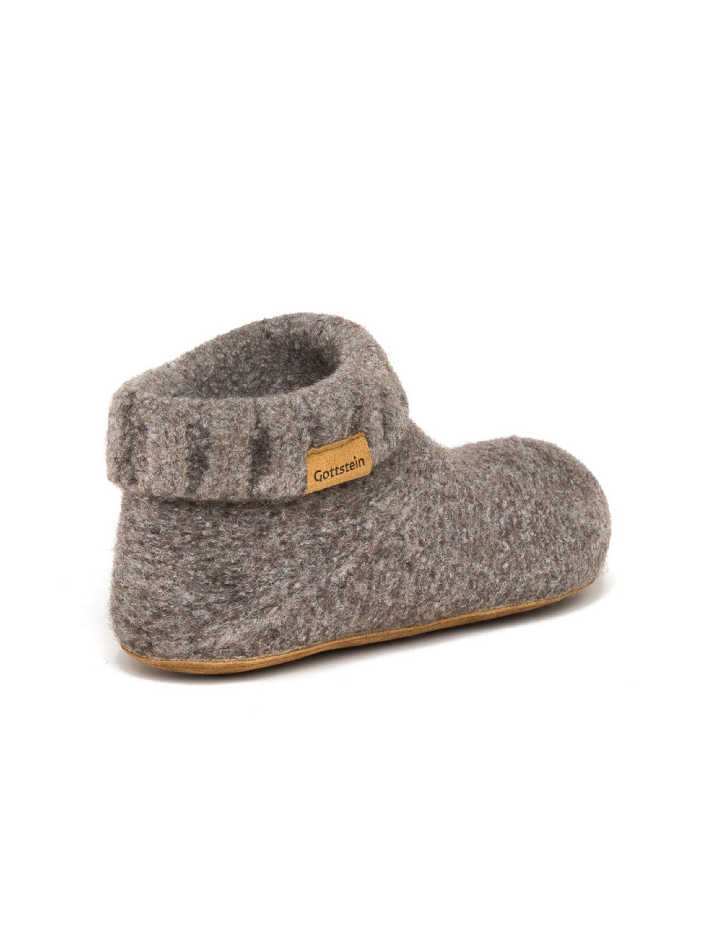 Gottstein Slippers 'Hüttenschuhe Knit Boot' in Brown