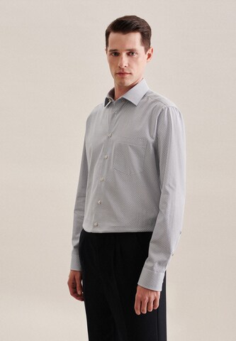 SEIDENSTICKER Slim fit Business Shirt in Grey: front