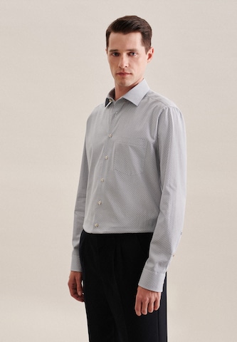 SEIDENSTICKER Slim fit Business Shirt in Grey: front