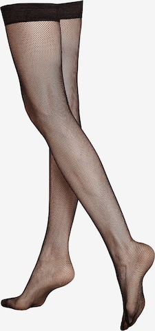 Calza con sostegno 'Raffinesse Net' di KUNERT in nero: frontale