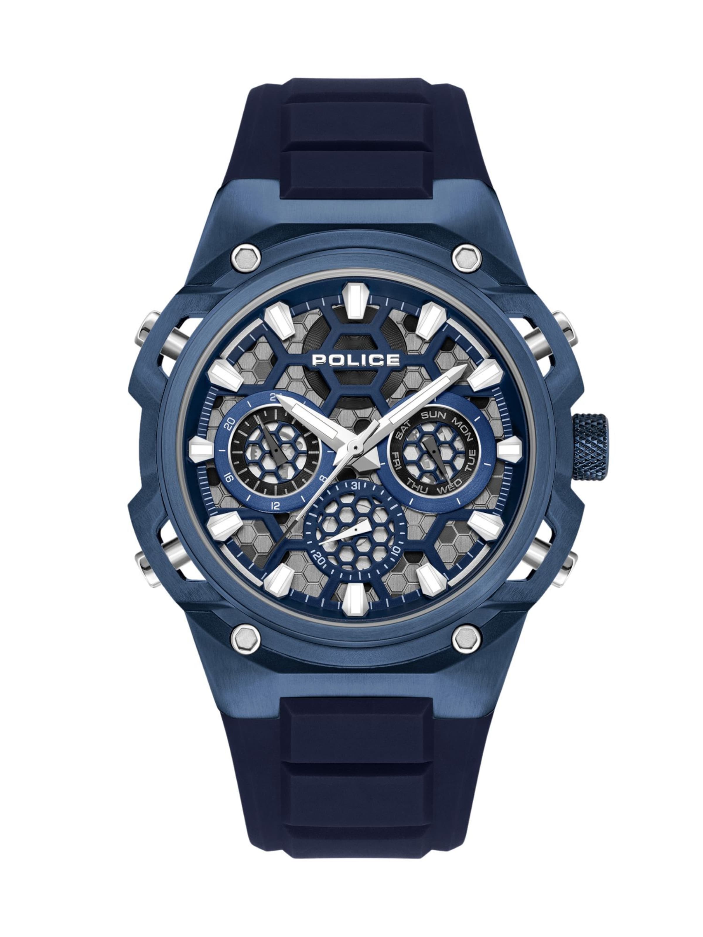 POLICE Analog watch 'Challenger' in Blue: front