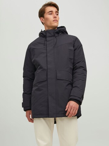 JACK & JONES Winterparka in Zwart: voorkant