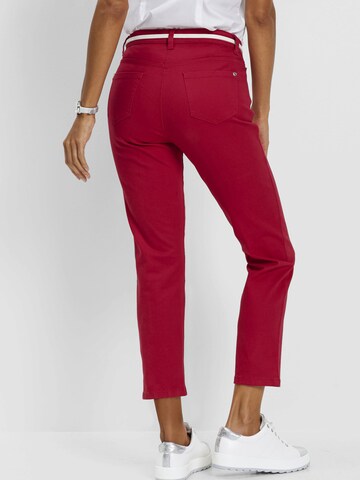 bonprix Slimfit Broek in Rood