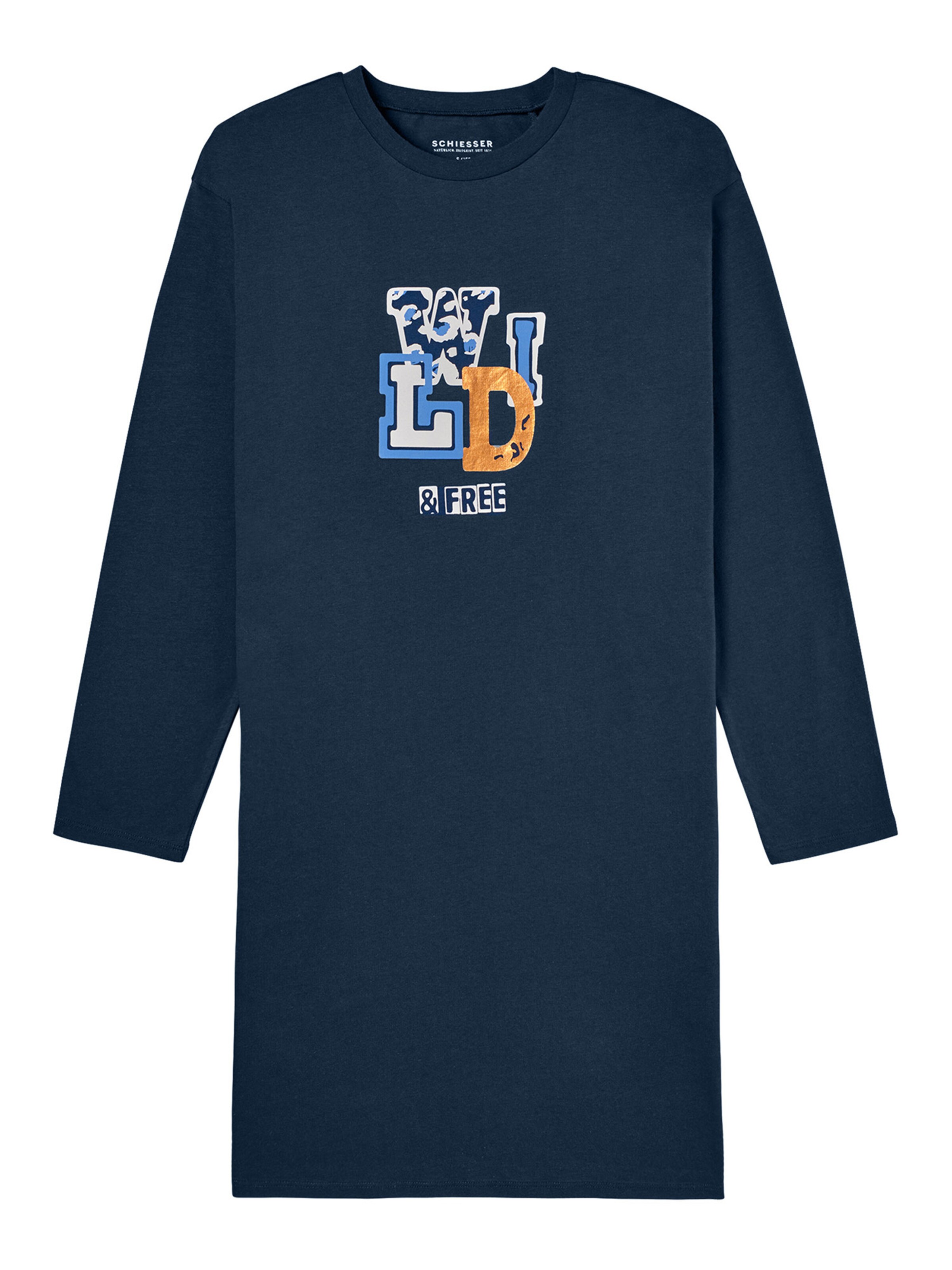 Chemise de nuit ' Nightwear ' SCHIESSER en bleu : devant