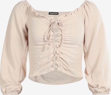 FRESHLIONS Top ' Nijana ' in Beige: voorkant