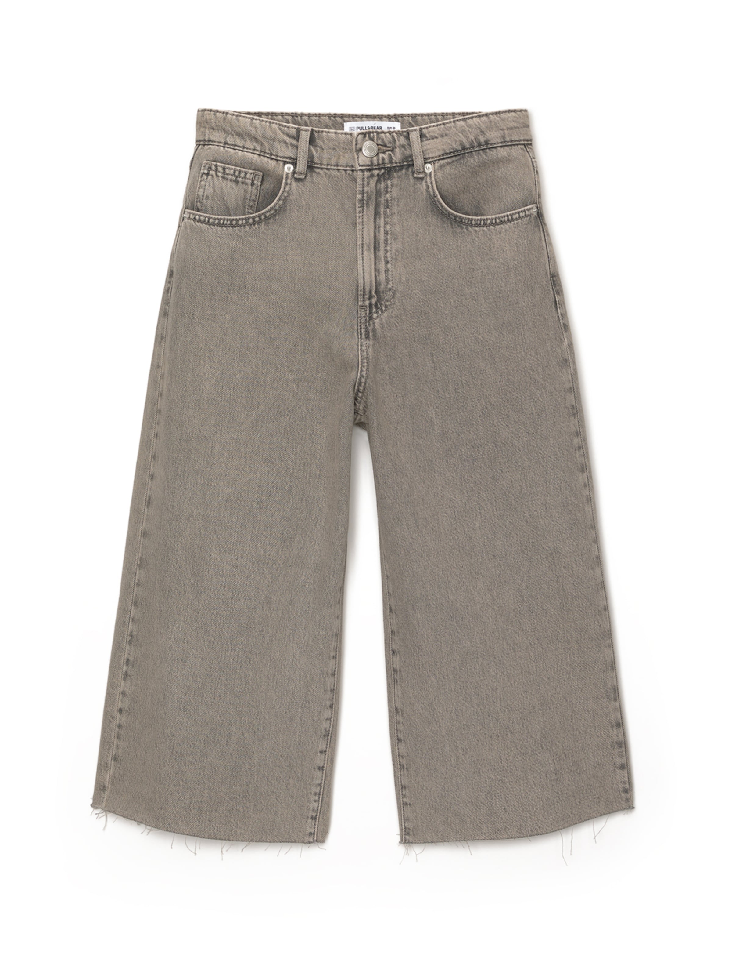 Pull&Bear Zvonové kalhoty Džíny – hnědá: přední strana