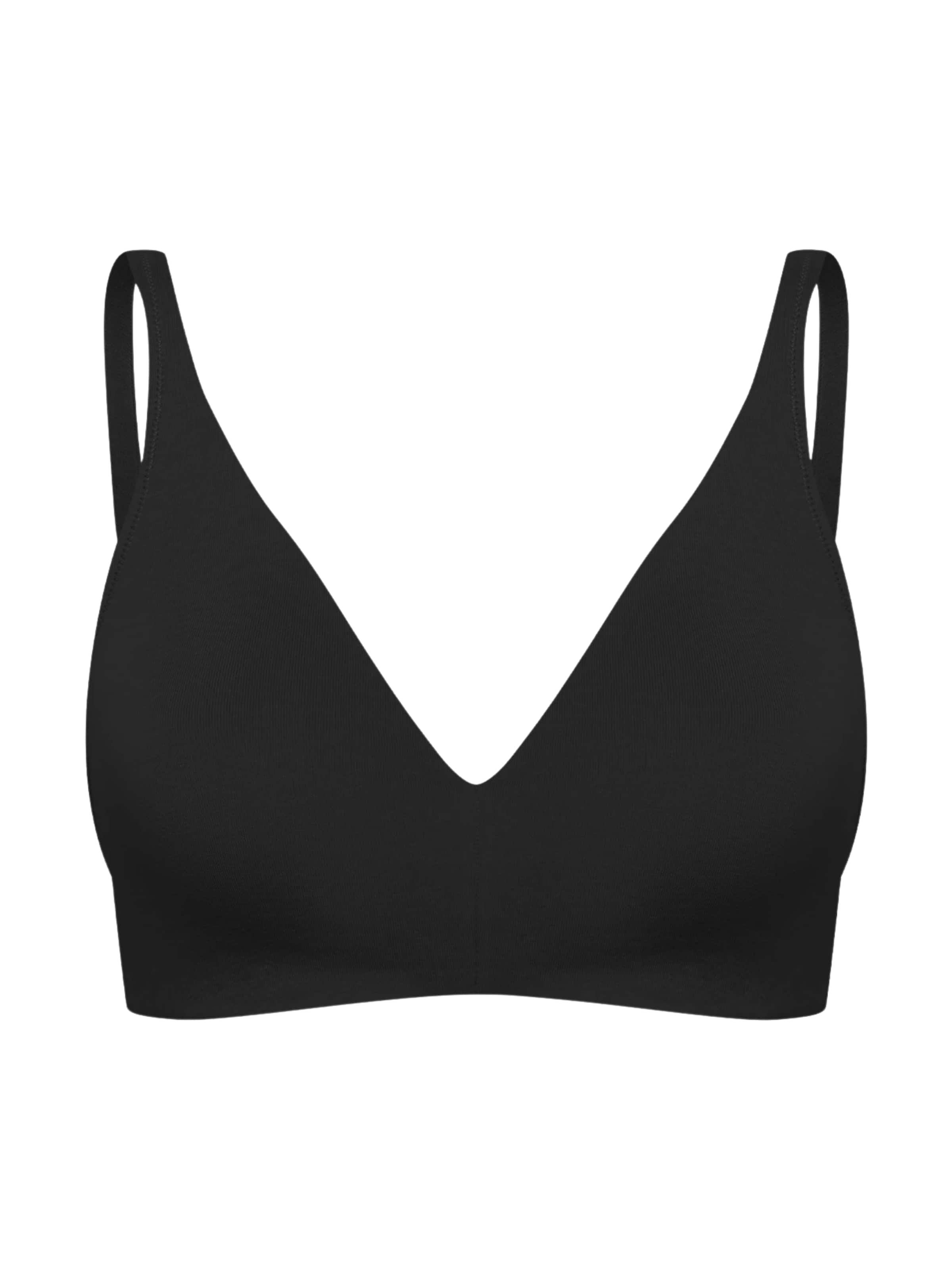 cfab by creamy fabrics Bralette Bra 'Cotton Bügelloser BH' in Black