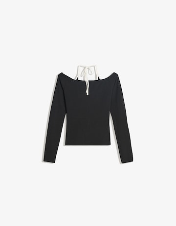 Bershka Shirt in Zwart