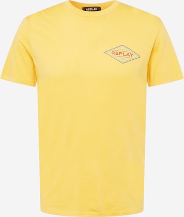 REPLAY Shirt in Geel: voorkant