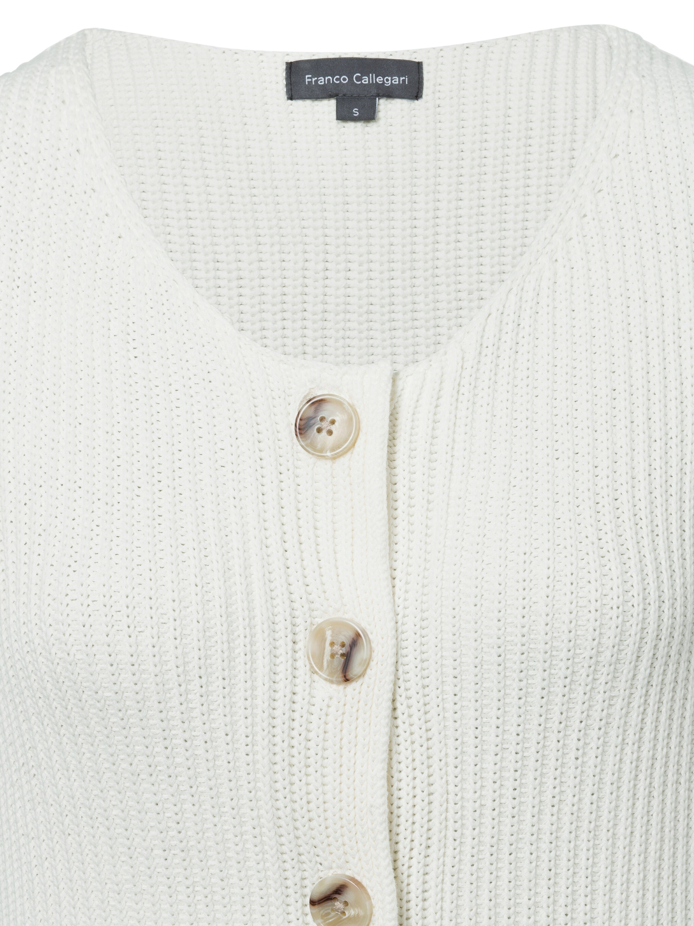 Franco Callegari Gebreide bodywarmer in Wit