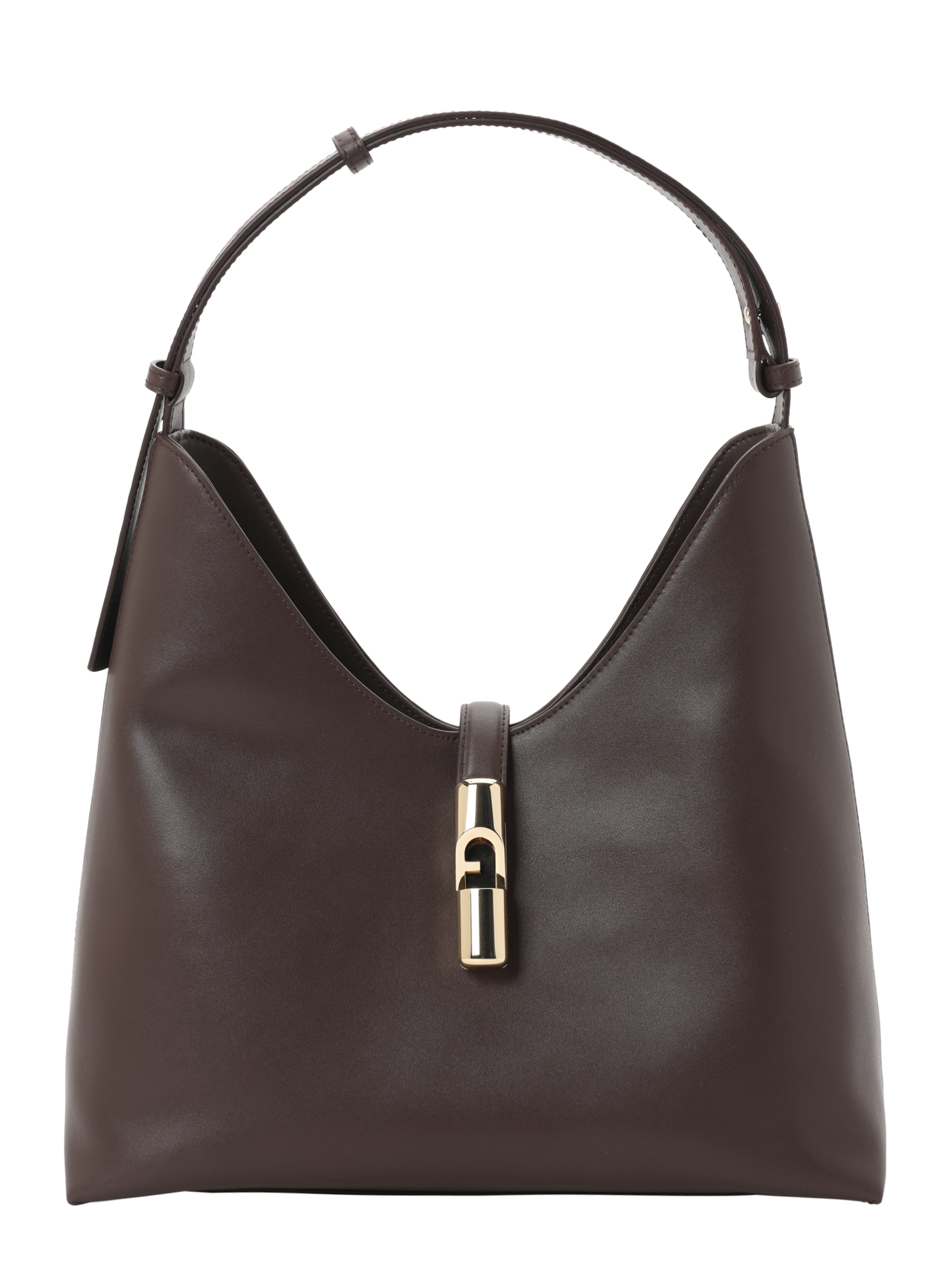 FURLA - Mala de ombro 'Goccia' em castanho: frente