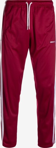 Unfair Athletics Loose fit Workout Pants 'DMWU Evolution' in Red: front