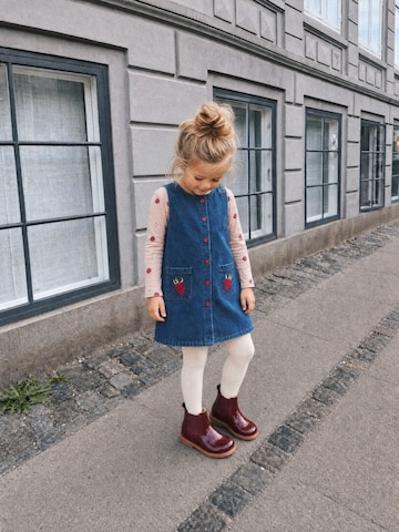 LouieLouie Ruha 'Rose Denim ∼ Raspberry embroidery on pocket' - kék