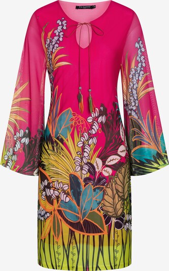 Ana Alcazar Robe ' Diloris ' en jaune / vert / rose, Vue avec produit