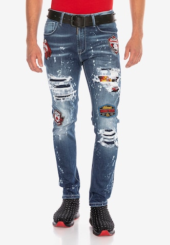 CIPO & BAXX Regular Jeans in Blauw: voorkant