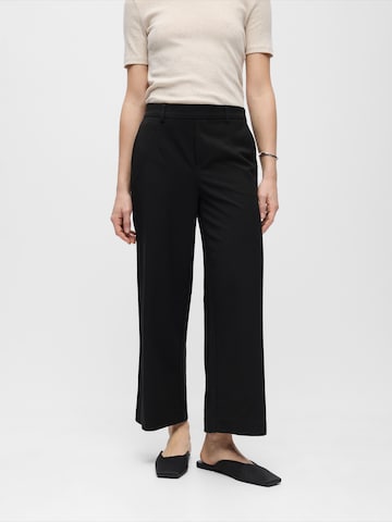 Wide Leg Pantalon à pince 'OBJLisa' OBJECT en noir : devant