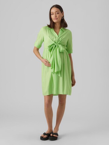 MAMALICIOUS Skjortklänning 'Eline' i grön