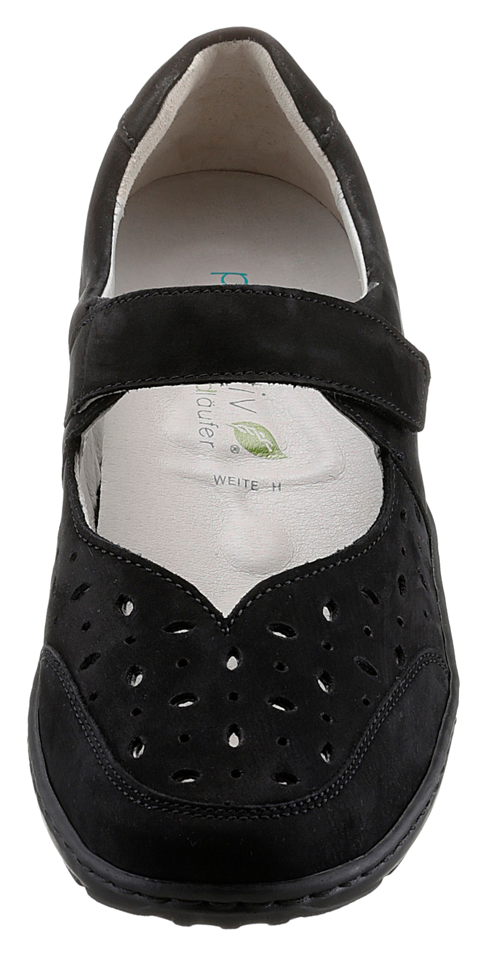 WALDLÄUFER Ballet Flats with Strap in Black